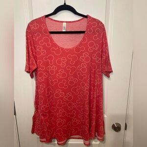 LulaRoe pink Minnie Mouse perfect t tshirt